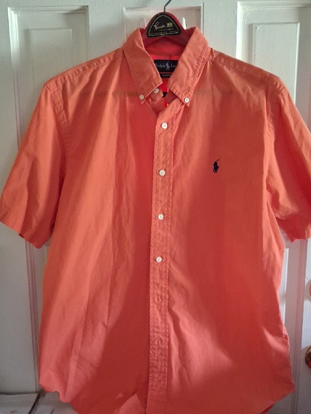 Polo by Ralph Lauren Coral Short-Sleeve Button-Down Shirt